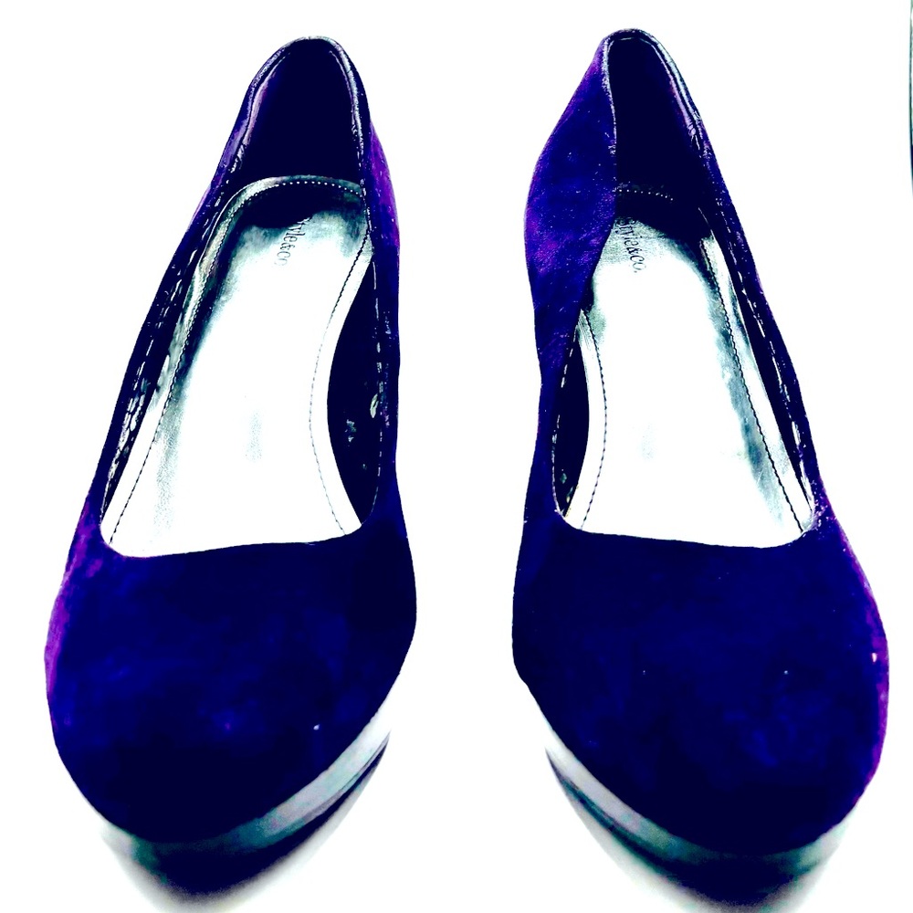 Style & Co. Purple Suede Pumps,size 8 4 inch heel
